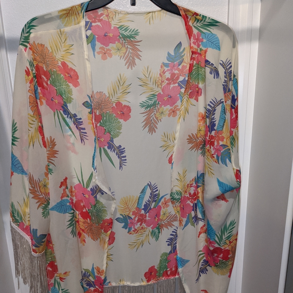 Tropical bathing suit cover